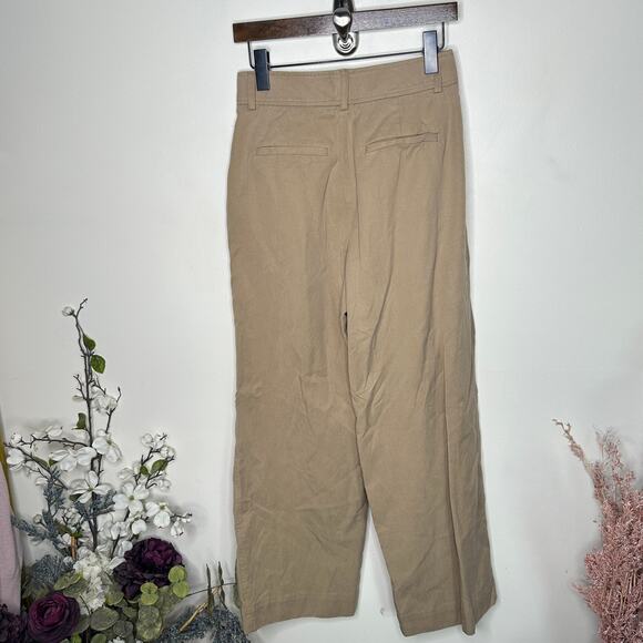 EVERLANE The Draper Taper Pant in Buttersmooth Ash Brown Tan Sz 2 Short {SS25} - Picture 3 of 6